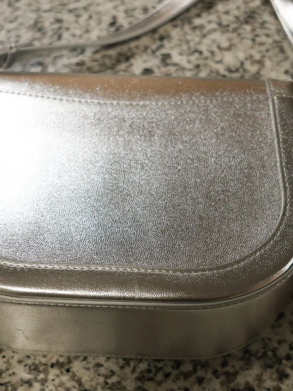 Loft Silver Metallic Crossbody Bag - Picture 8 of 13